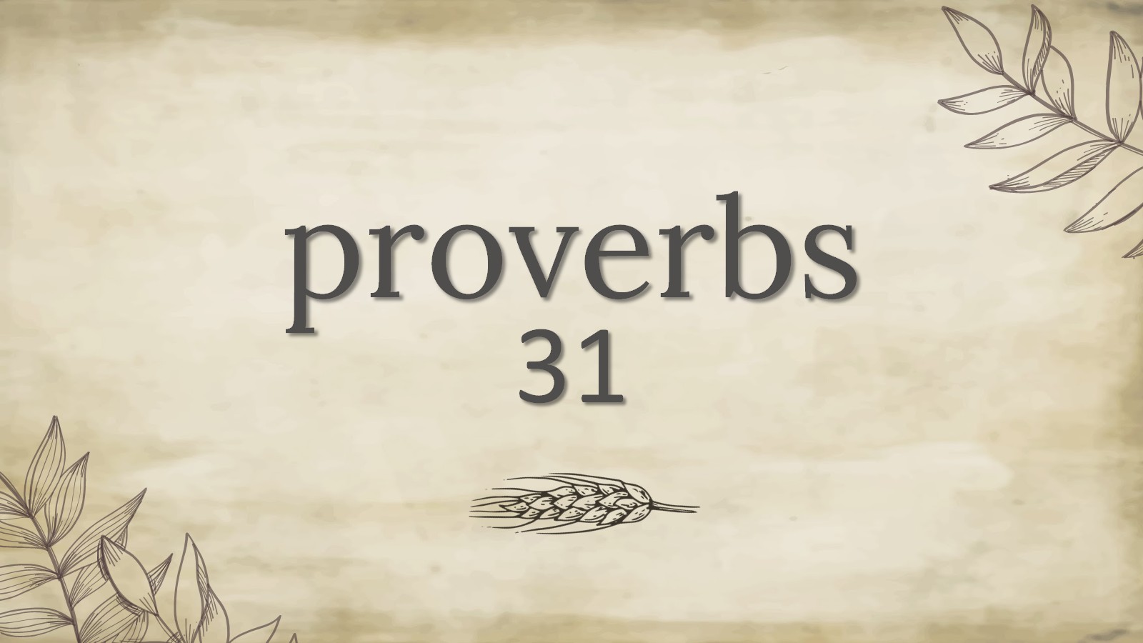 Proverbs: Proverbs 31